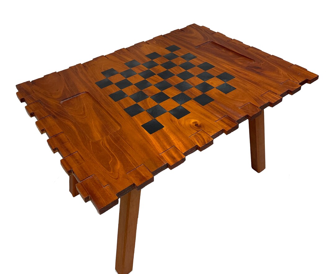 Chess / Checkers Coffee Table Etsy