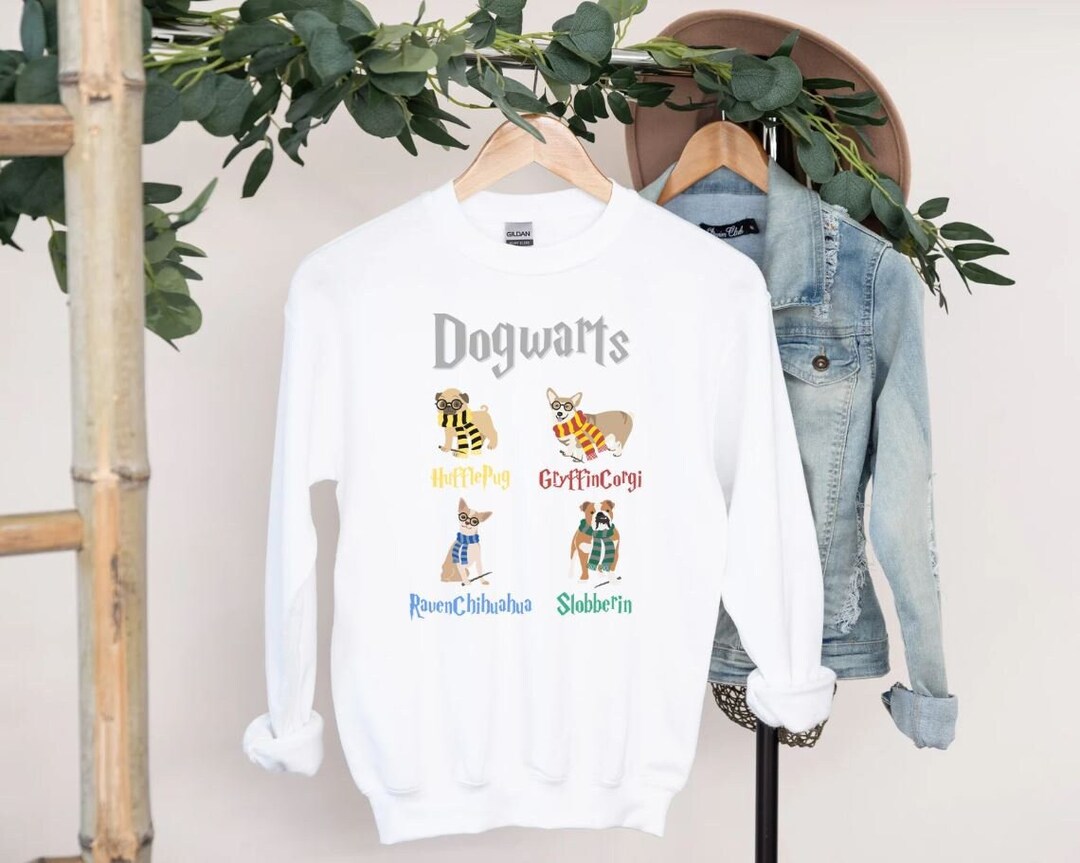 Funny Dogwarts House Sweatshirt, Harry Potter Inspired, Dog Lover