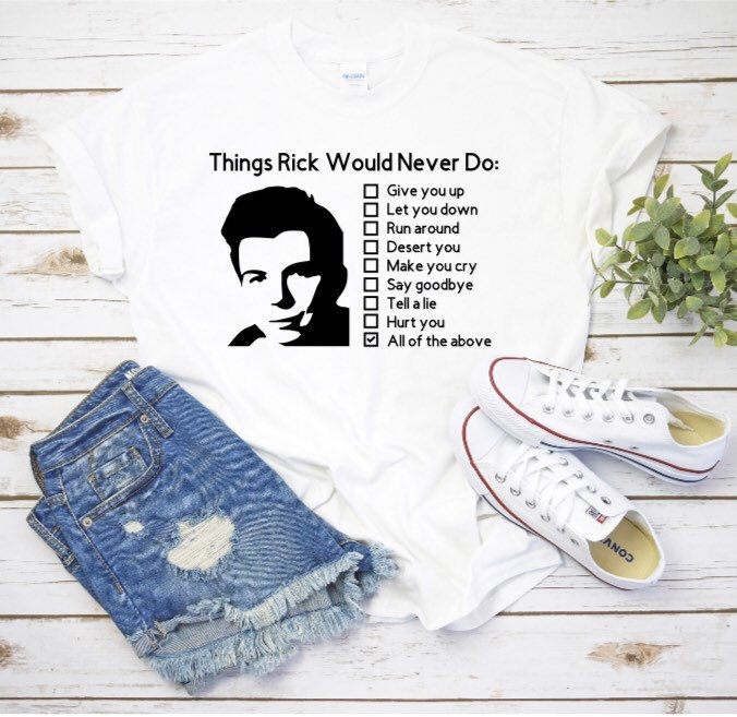 Rickroll T Shirt 100% Cotton Qr Code Astley Never Gonna Give You Up Rick  Rolled Rickrolled Rick Rolling Rickrolling Short Long - T-shirts -  AliExpress