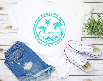 Resting Beach Face T-Shirt | Tank Top| Sweatshirt - Funny RBF Shirt - Summer Beach Shirt - Vacation Shirt