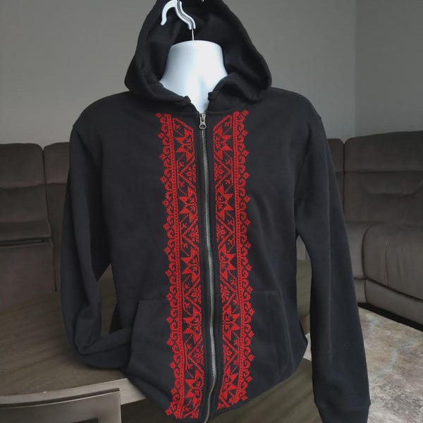 Ukrainian Embroidered Vyshyvanka Hoodie (Made to Order)