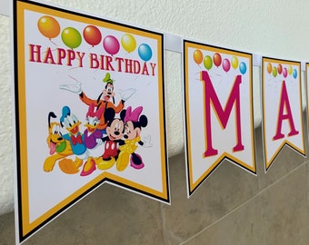 Disney Birthday Banner | Disney Decoration |  Disney Banner |  Disney Party Decoration | Disney Birthday Garland | Disney Resort Room Decor