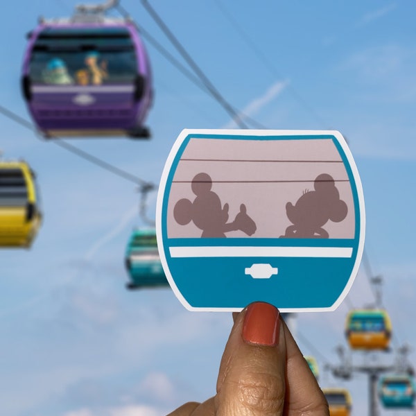 Disney SKYLINER STICKERS 6 Colors / Disney Skyliner / Disney Gondola Sticker / Laptop Sticker / Disney World Sticker / Disney Parks Sticker