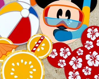 6 Disney Summer Decorations / Summer Decor / Disney Summer / Window and Wall Decoration / Disney Resort Room Decoration / Mix and Match