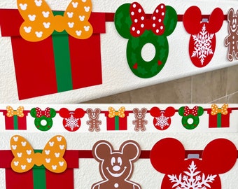 Disney Holiday Banner |  Mickey Christmas Decoration |  Disney Christmas | Disney Garland |  Holiday Decor | Christmas Decoration | Disney