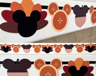 Disney Thanksgiving Banner |  Mickey Fall Decoration |  Disney Banner l  Thanksgiving Decoration | Disney Halloween Garland | Disney Resort