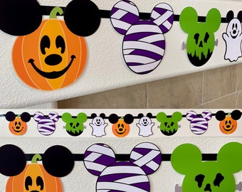 Guirnalda de Halloween de Disney / Decoración de Halloween de Mickey / Guirnalda de Halloween de Disney / Disney Resort