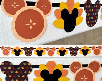 Disney Thanksgiving Banner |  Mickey Fall Decoration |  Disney Banner l  Thanksgiving Decoration | Disney Halloween Garland | Disney Resort