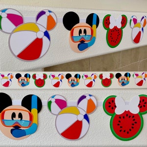 Disney Summer Banner |  Mickey and Minnie Banner | Disney Summer Decoration | Disney Banner | Summer Party Decoration | Disney Decor
