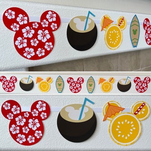 Disney Summer Banner |  Disney Hawaii Banner | Disney Beach Decor | Disney Luau  | Summer Party Decoration | Pool Decor | Disney Room Decor