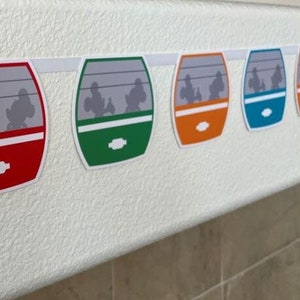Disney MINI SKYLINER BANNER / Disney Skyliner / Disney Gondola  /  Skyliner Garland / Disney Banner / Disney Resort Room Decoration