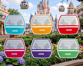 Disney SKYLINER STICKERS PERSONALIZADOS / Disney Skyliner / Disney Gondola Sticker /Laptop Sticker /Disney World Sticker /Disney Parks Sticker