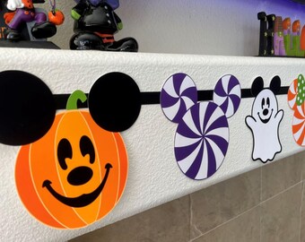 Disney Halloween Banner |  Mickey Halloween Decoration |  Disney Banner l  Halloween Decoration | Disney Halloween Garland | Disney Resort