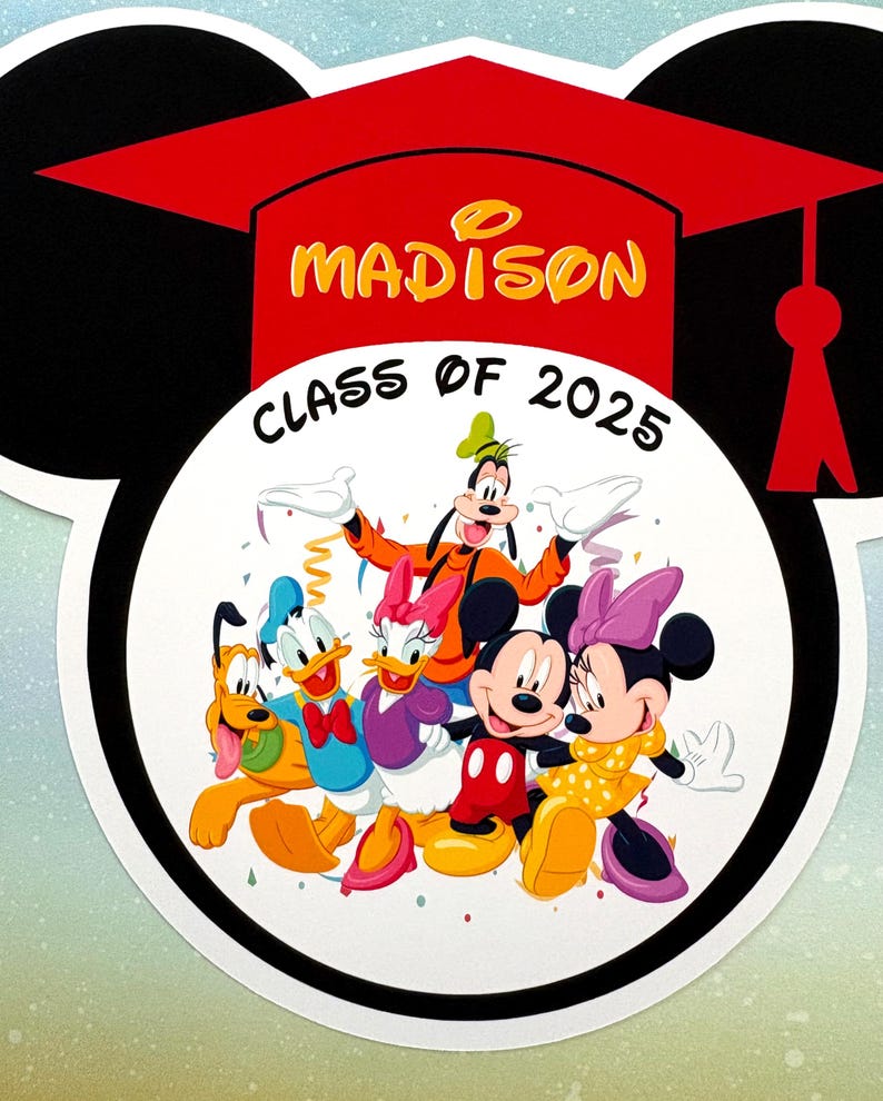 Graduating Disney 4 Disney Graduation Decorations / Disney Fab 5 Decoration / Disney ...