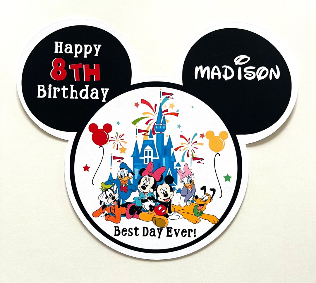 4 Disney Birthday Decorations / Disney Party / Disney Window Etsy