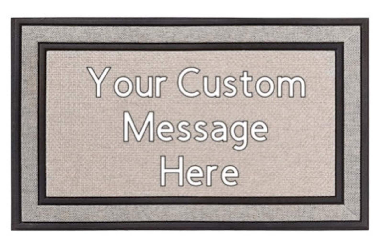 Custom Gray 18 In. X 30 In. Rubber Backed Door Mat Etsy
