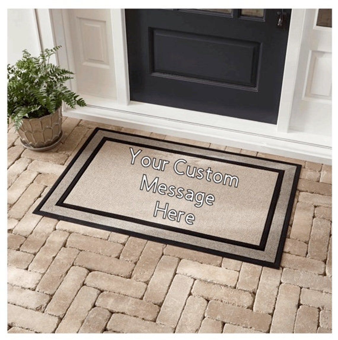 Custom Gray 18 In. X 30 In. Rubber Backed Door Mat Etsy