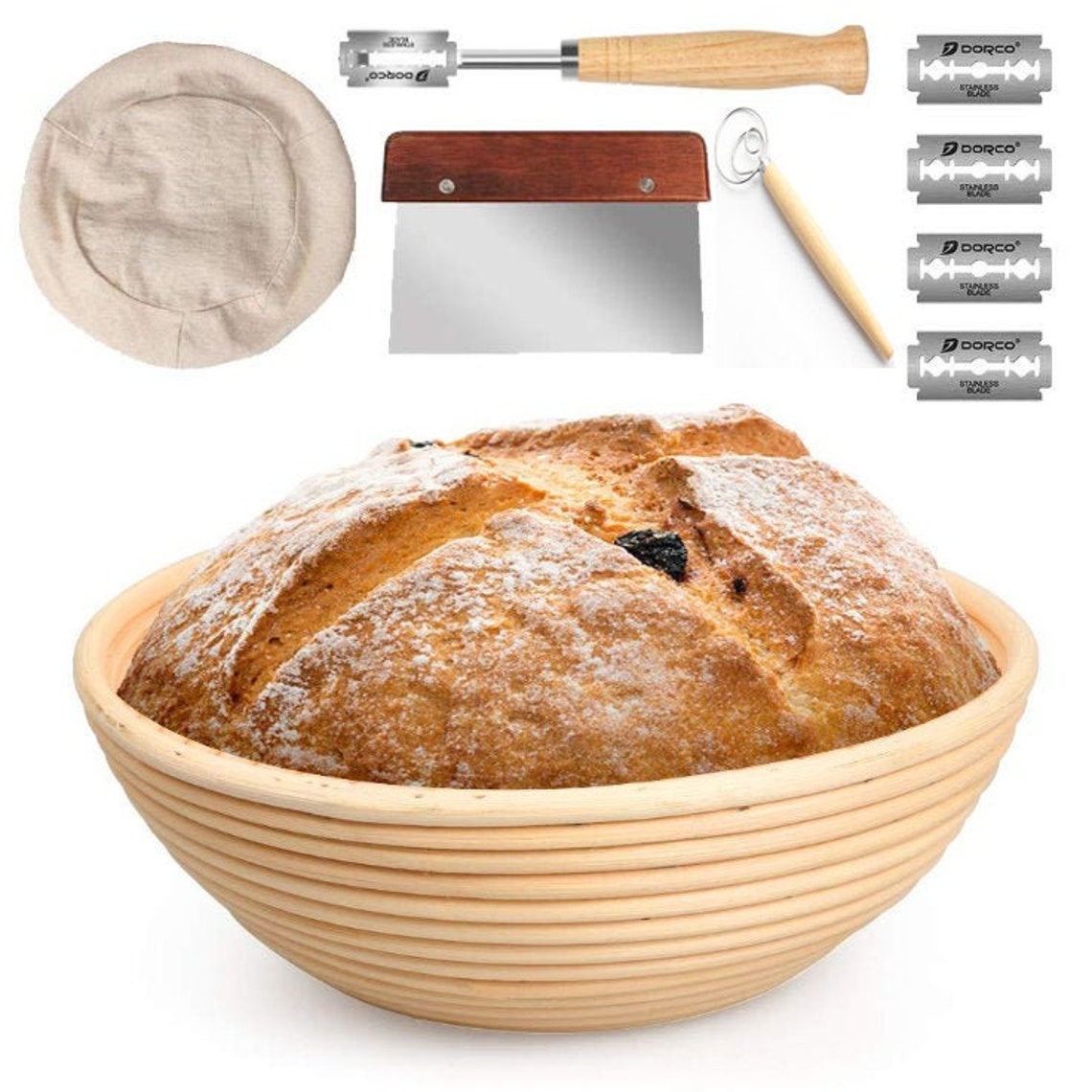 10 Bread Proofing Basket Set Bread Lame 5 Etsy