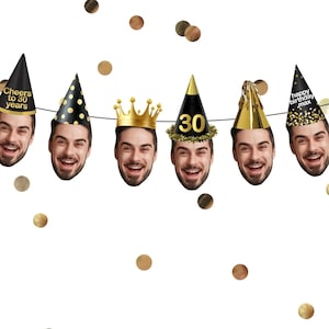 Custom face banner, custom photo head banner, bachelorette groom face banner