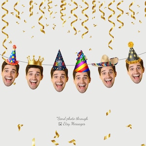 Custom Face banner, photo head banner, personalized banner with face cutout, 85th birthday, Retirement party, 30th birthday banner