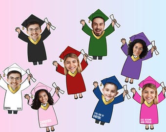 Graduation Confetti, Face custom confetti, personal picture table scatter, graduation decorations, graduation table