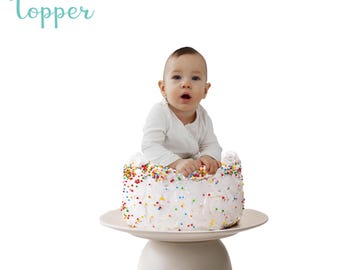 Photo cake topper, Large cupcake topper, face cake topper, first birthday