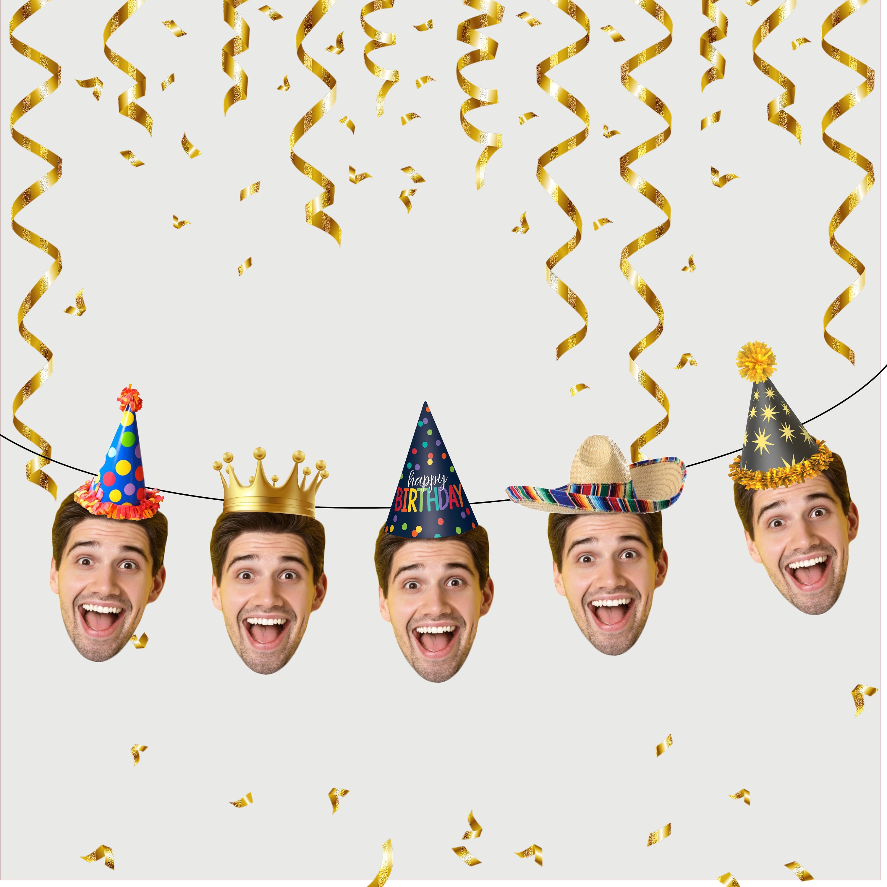 Custom face banner personalized banner with face decoration Etsy