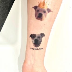 Temporary Birthday Face tattoo, 40th birthday custom head photo tattoos image 8