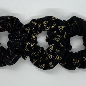 Harry Potter Quidditch Deathly Hallows Glasses Scrunchie