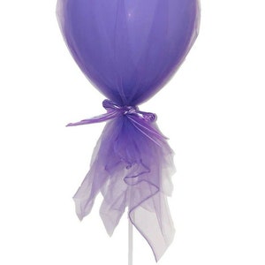 12 Wedding Party Decoration Tulle Balloon with Stand Various Colours UK STOCK imagem 2