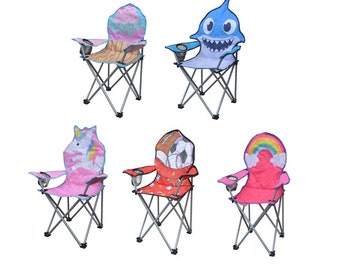 Kids Child Camping Picnic Garden Patio Beach Fishing Outdoor Lightweight Foldable Chair 5 Lovely Designs