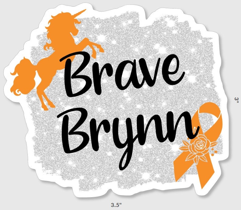 Brave Brynn Leukemia Awareness Sticker #BraveBrynn
