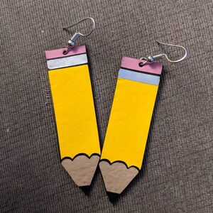 Pencil earrings - can be customized