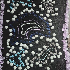 Handmade Little Mat with pompoms
