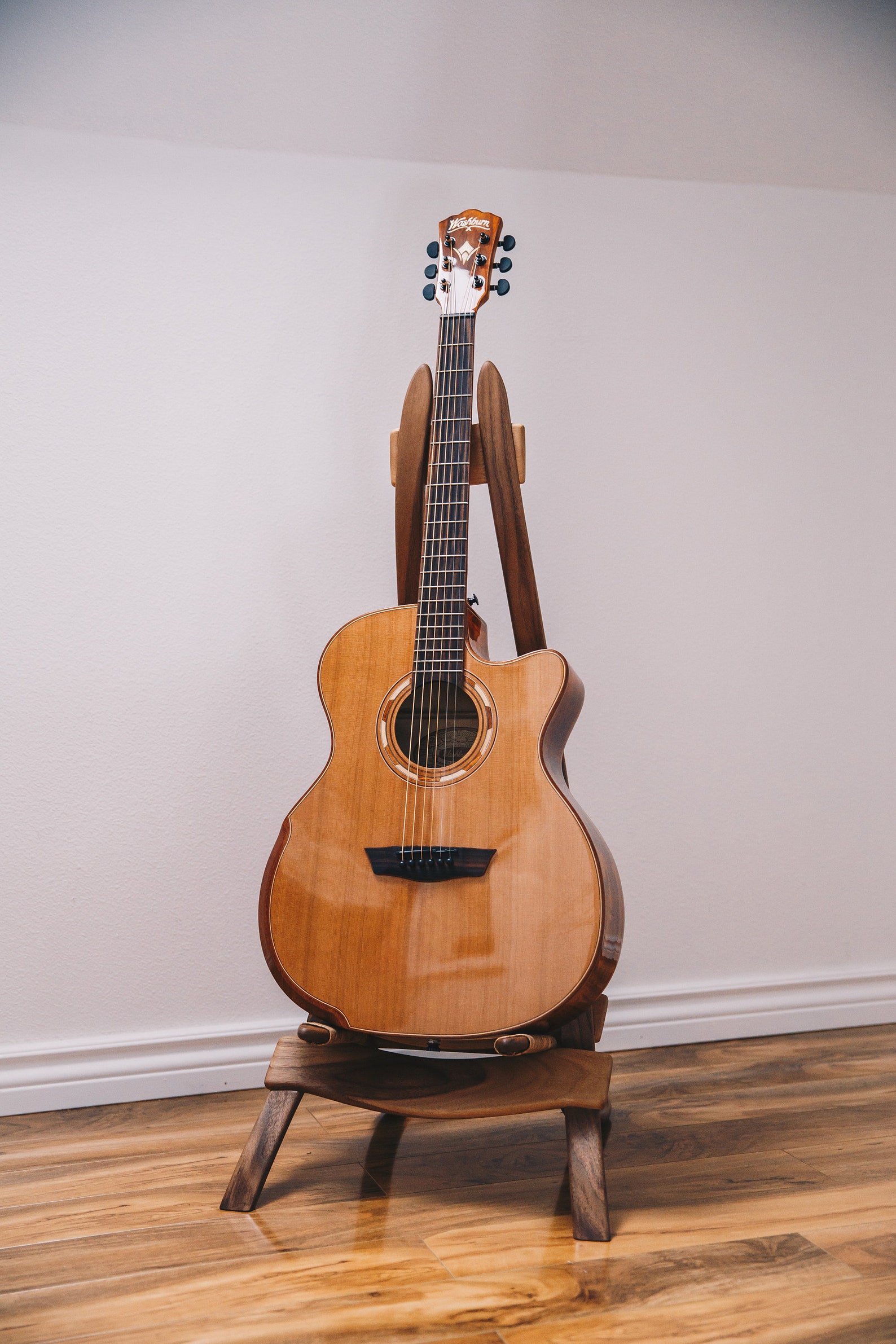 Walnut Guitar Stand Etsy Canada
