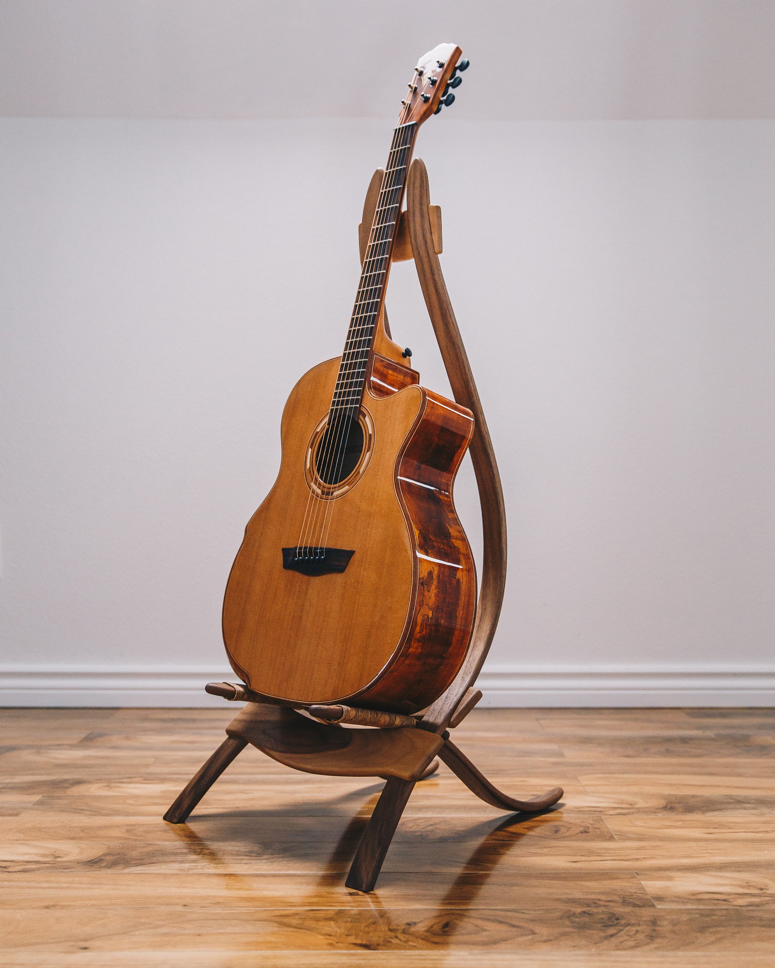 Walnut Guitar Stand Etsy Canada