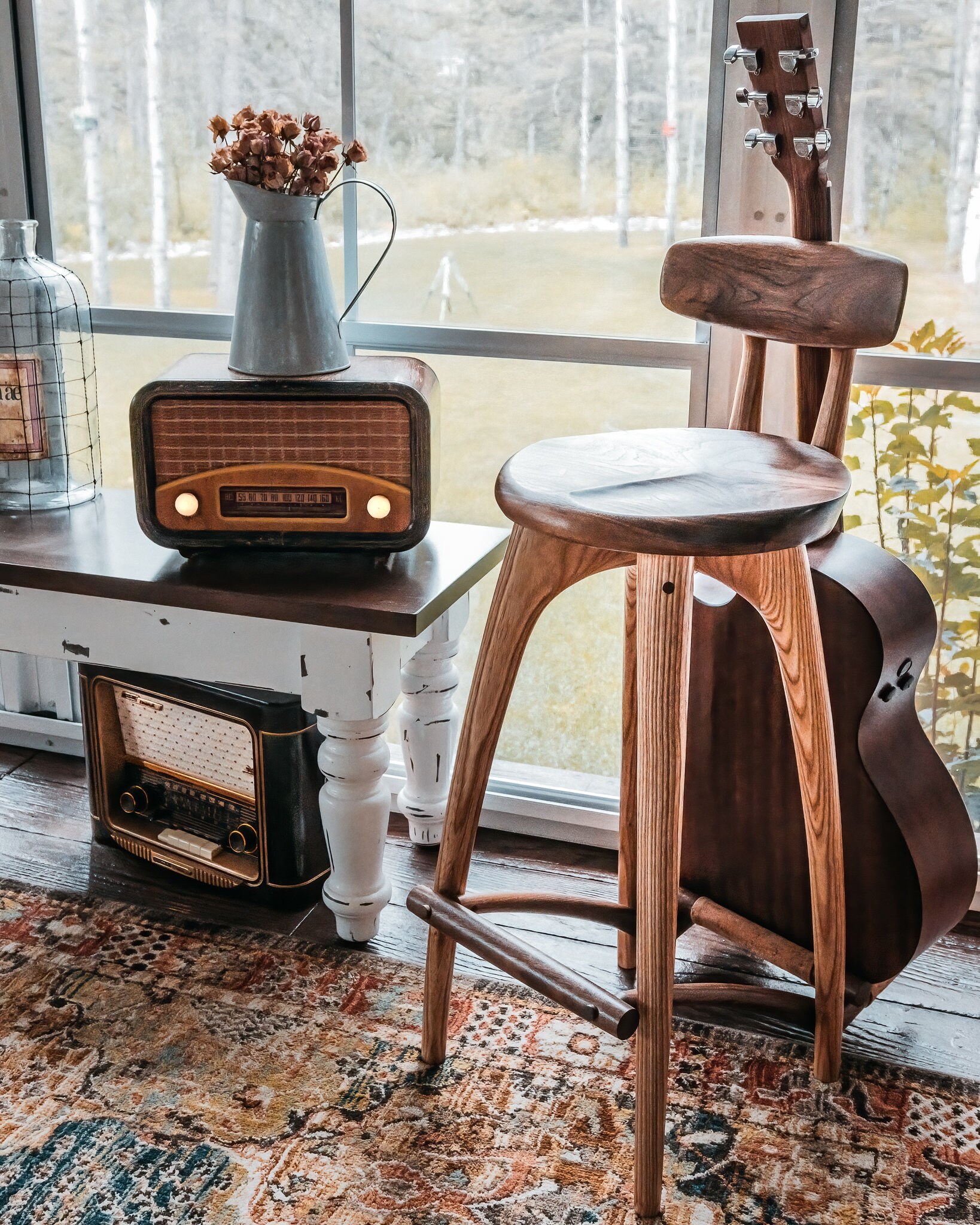 Performing Stool Guitar Stand Etsy