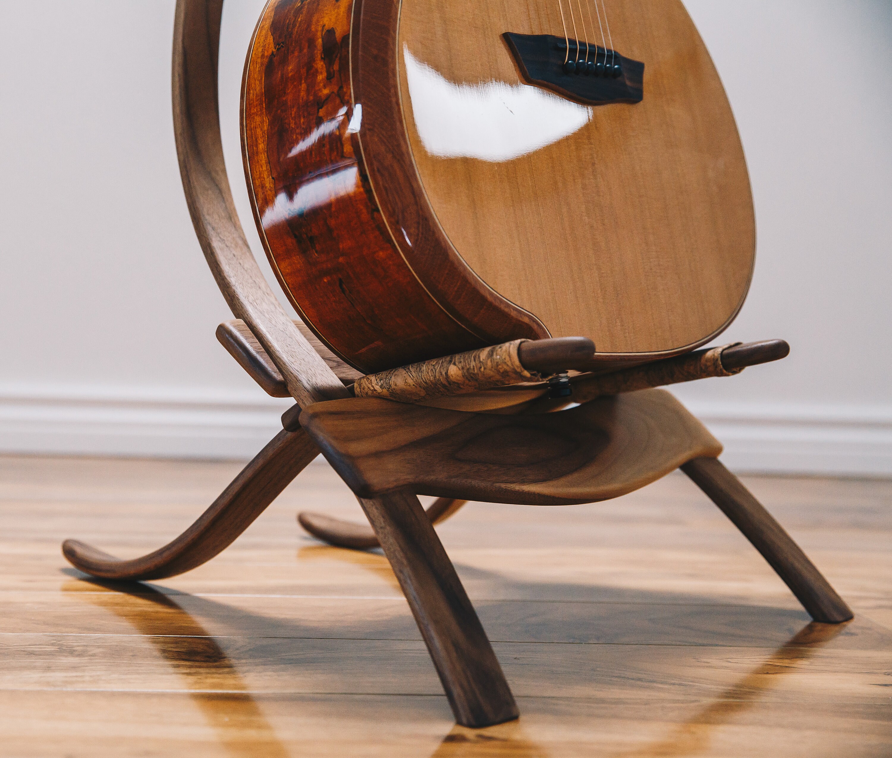 Walnut Guitar Stand Etsy Canada
