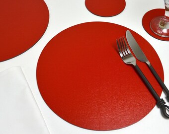 Red Placemats Etsy