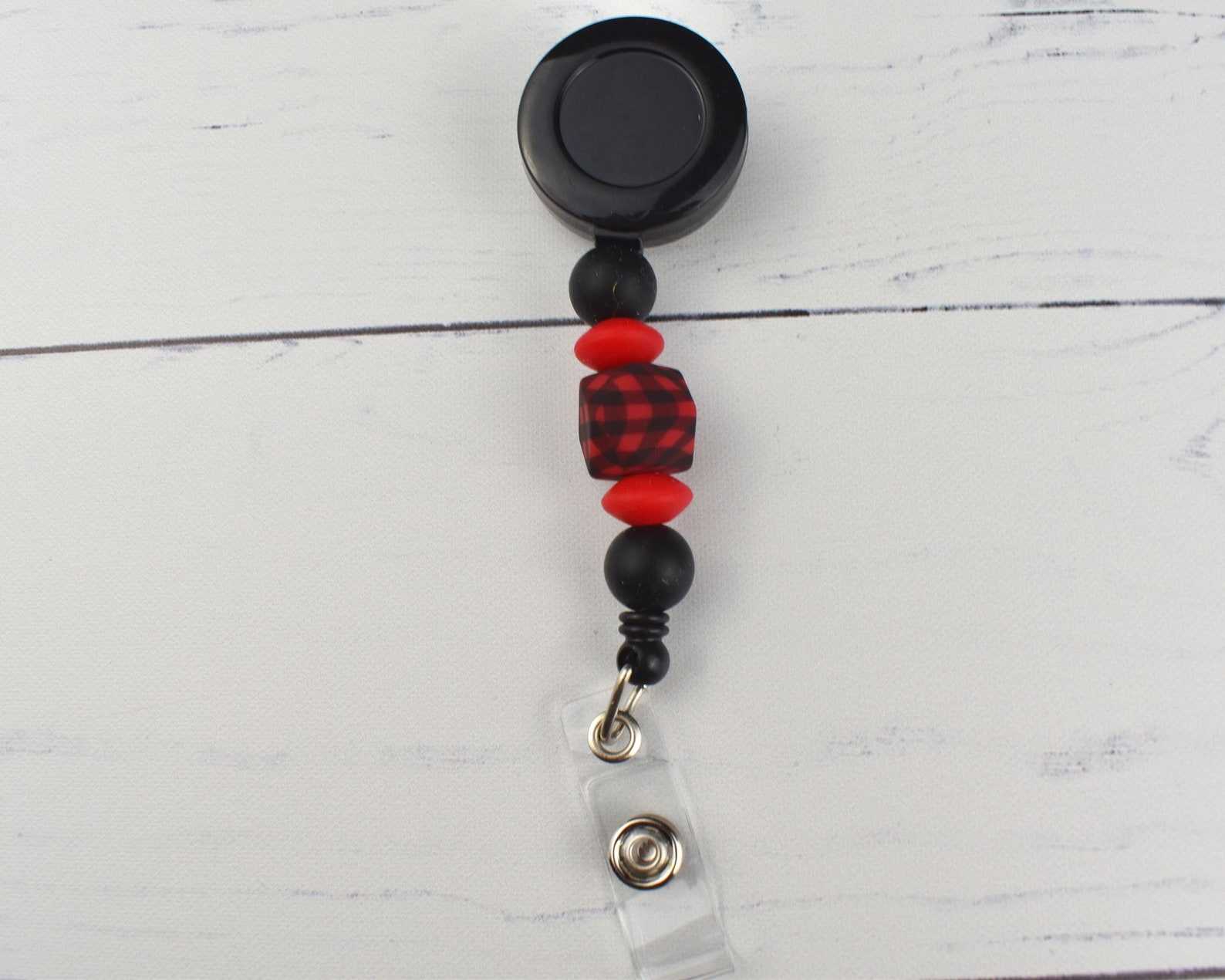 Badge Reels with Silicone Beads Badge Holder ID Holder Etsy