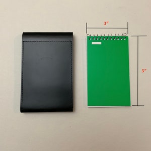 Leather Mini Stenopad Cover, 3x5 Refillable Notepad