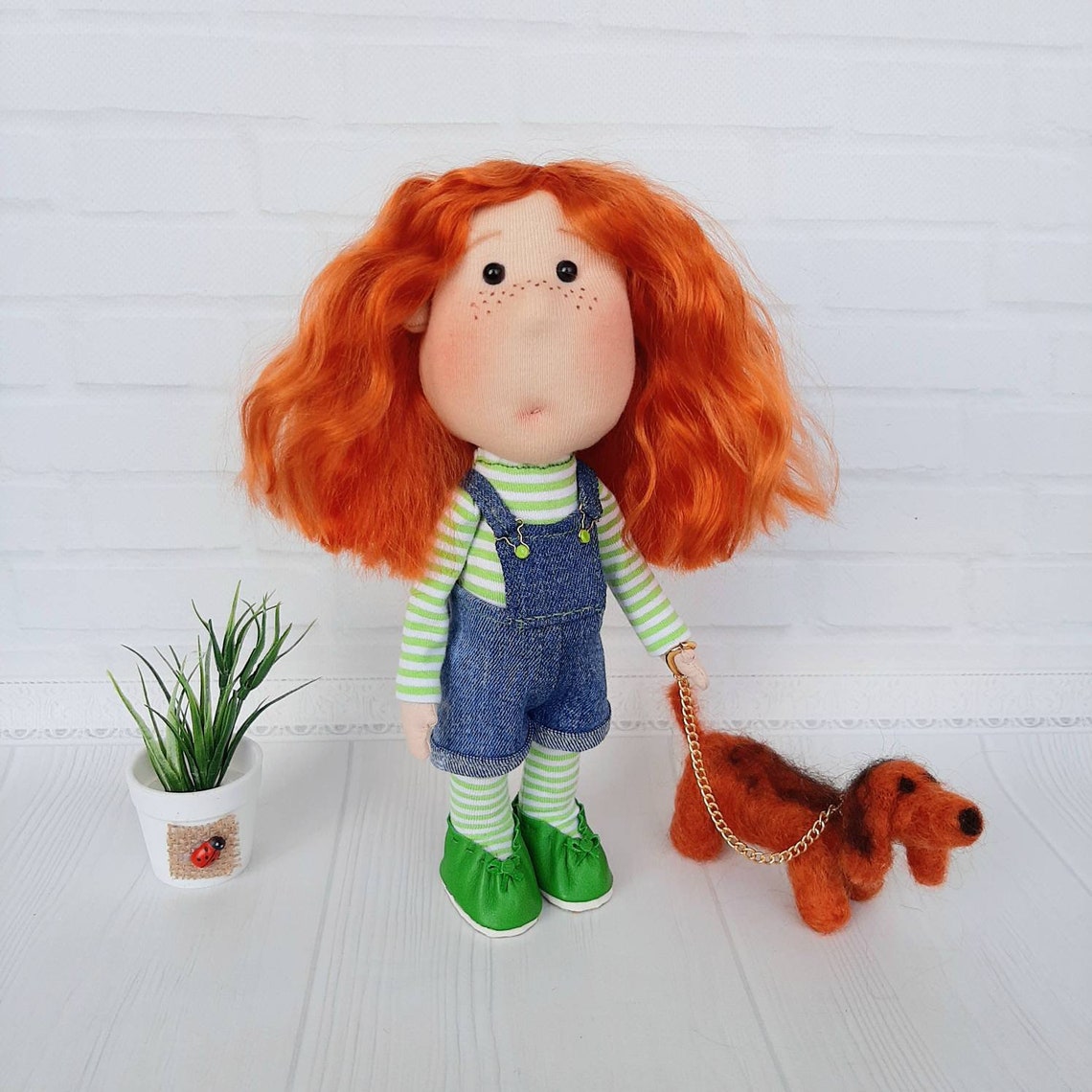Puppe mit roten Haaren Puppe mit orangen Haaren Puppe mit Etsy