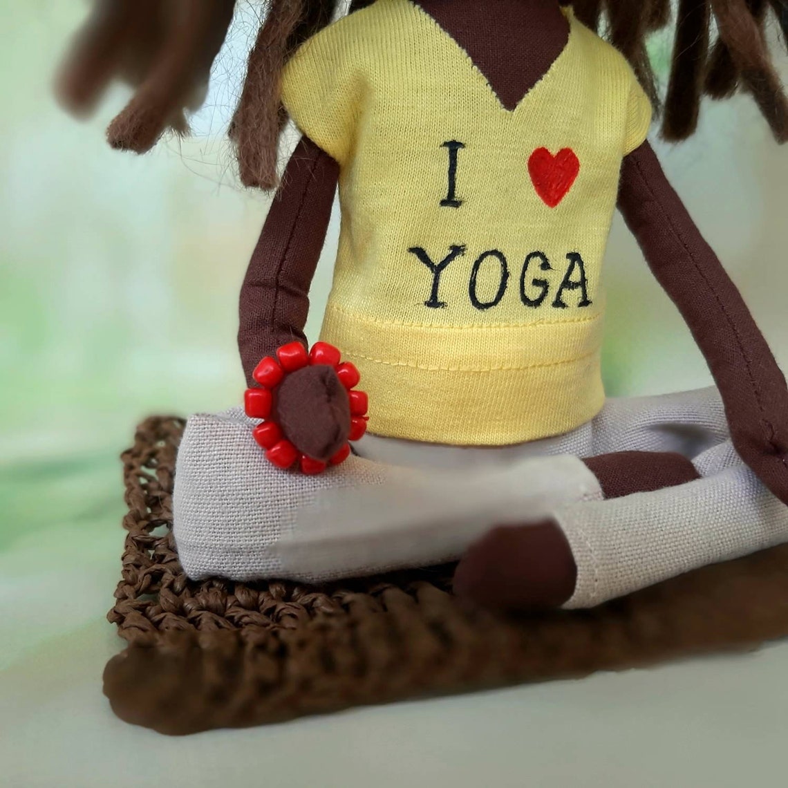 Yoga Doll Yoga Decor Yogi Meditation Yogi Doll Lotus Pose Etsy UK
