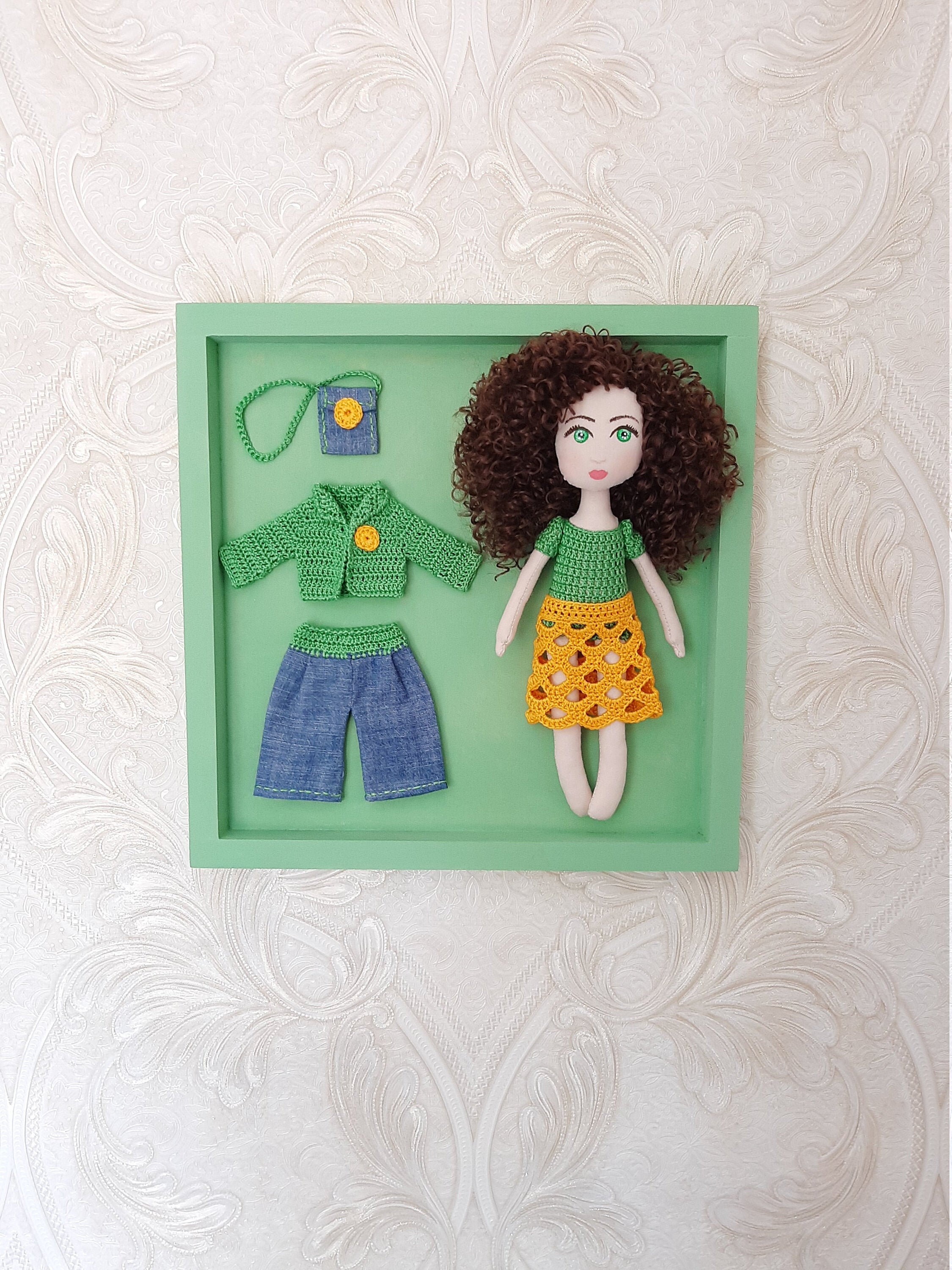 Baby room wall decor Simple doll Personalized girls Etsy