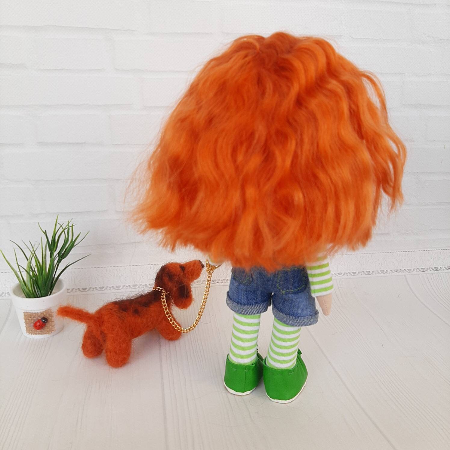 Puppe mit roten Haaren Puppe mit orangen Haaren Puppe mit Etsy