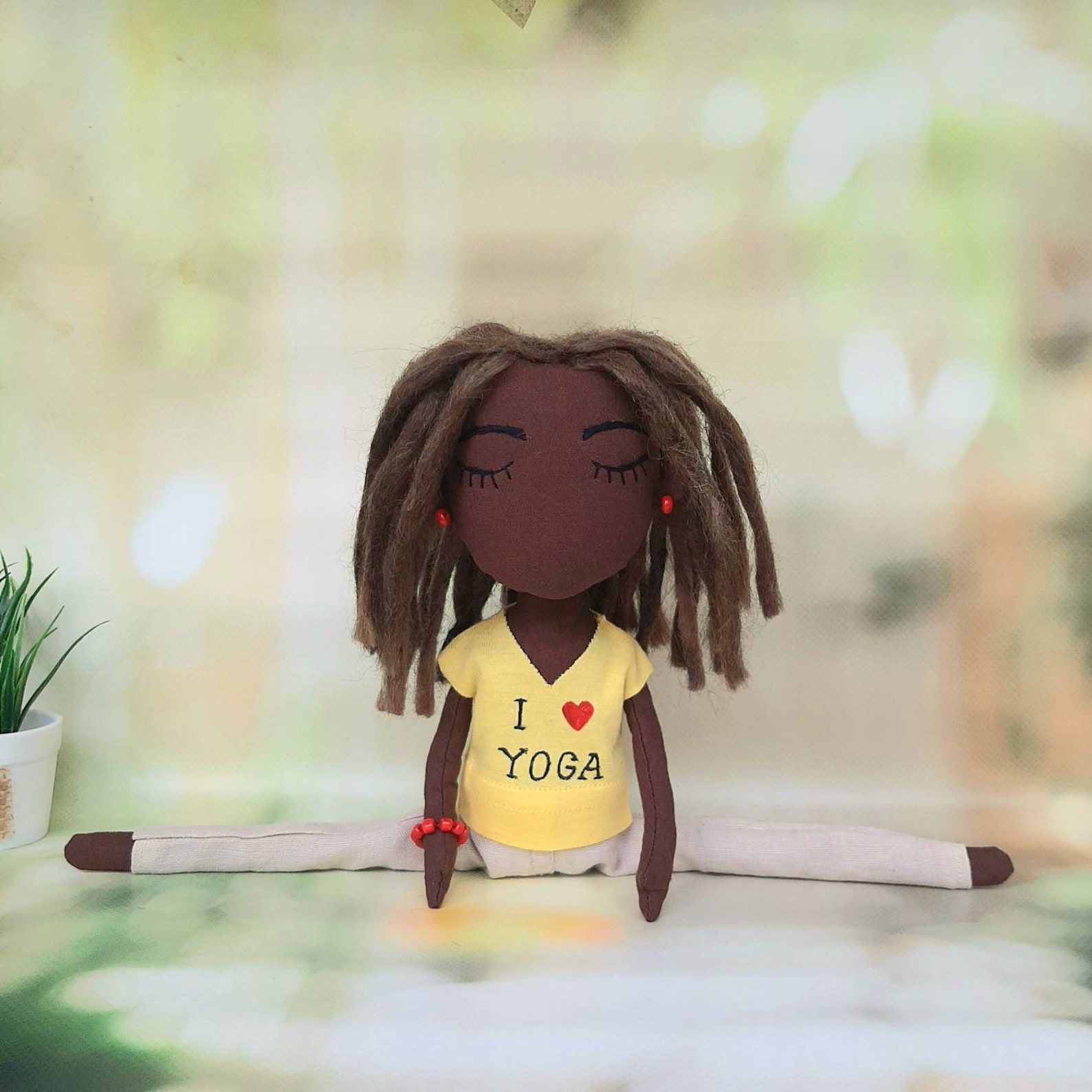 Yoga Doll Yoga Decor Yogi Meditation Yogi Doll Lotus Pose Etsy UK