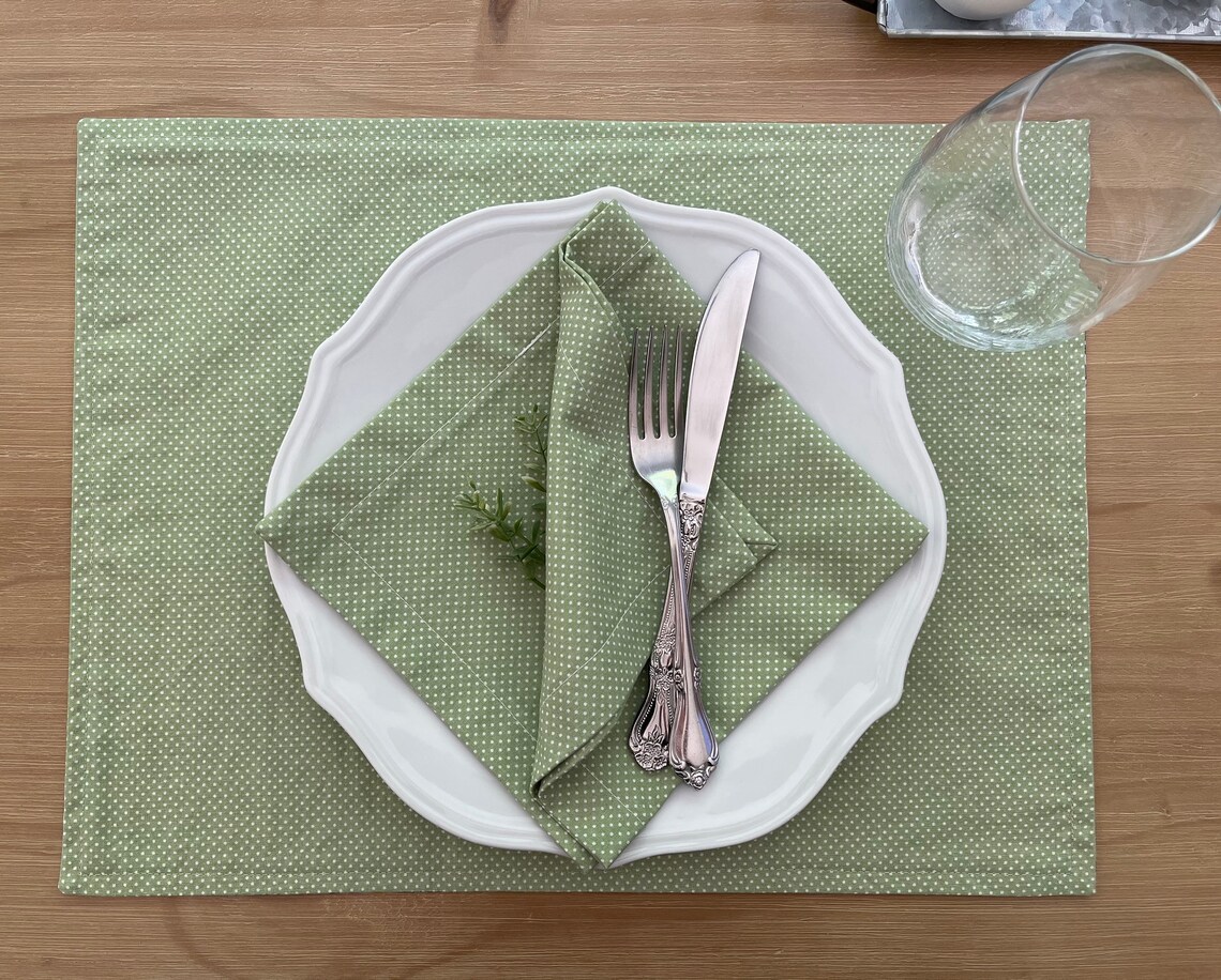 Placemats Set Reversible Placemat Set Spring Placemats Etsy