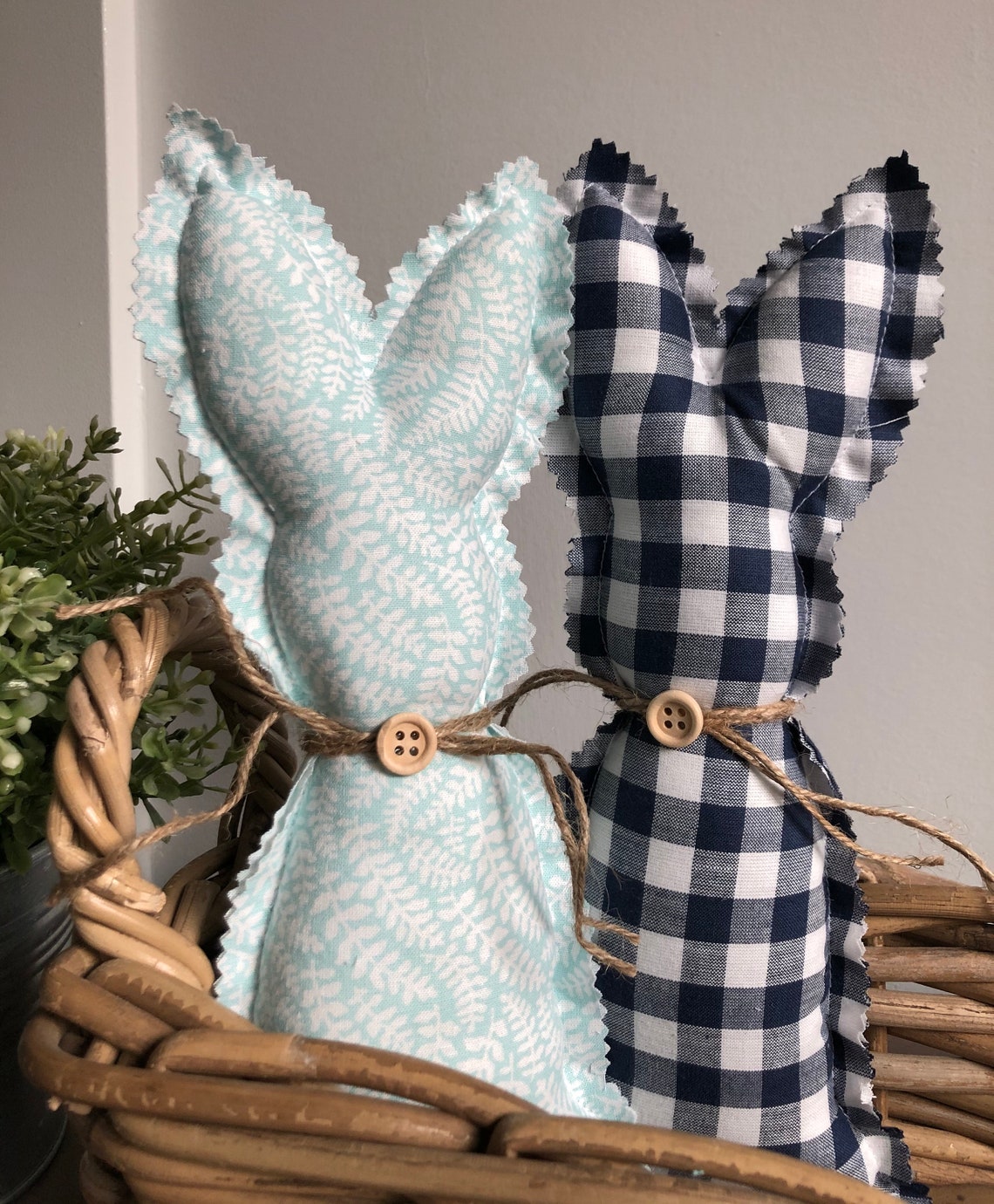 Fabric Easter Bunny Stuffed Easter Bunny Farmhouse Fabric | Etsy
