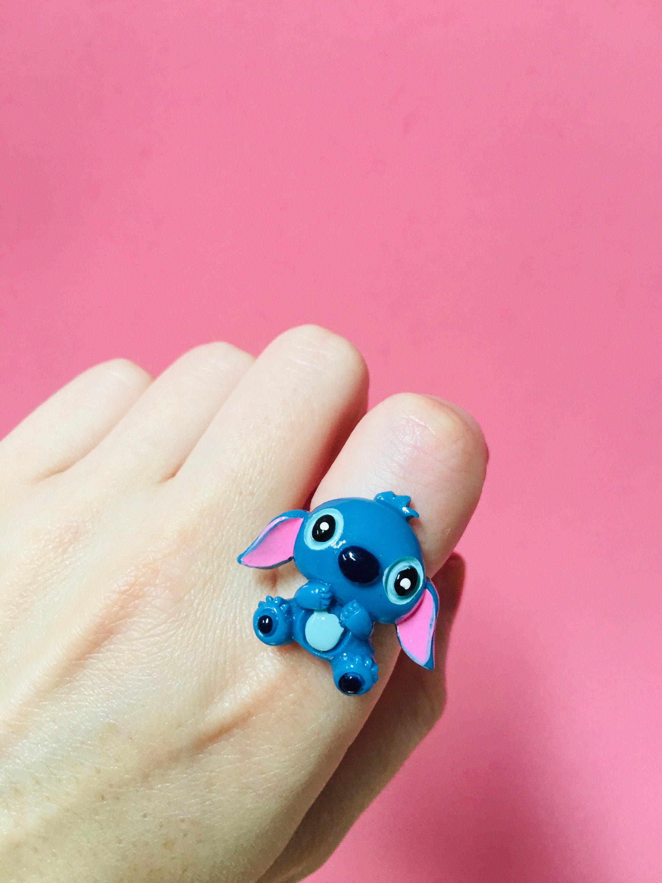 Stitch inspired adjustable character ring Disney inspired Etsy