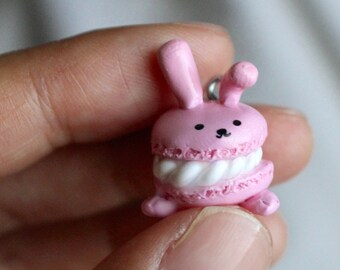 Rabbit Clay Keychain - Etsy